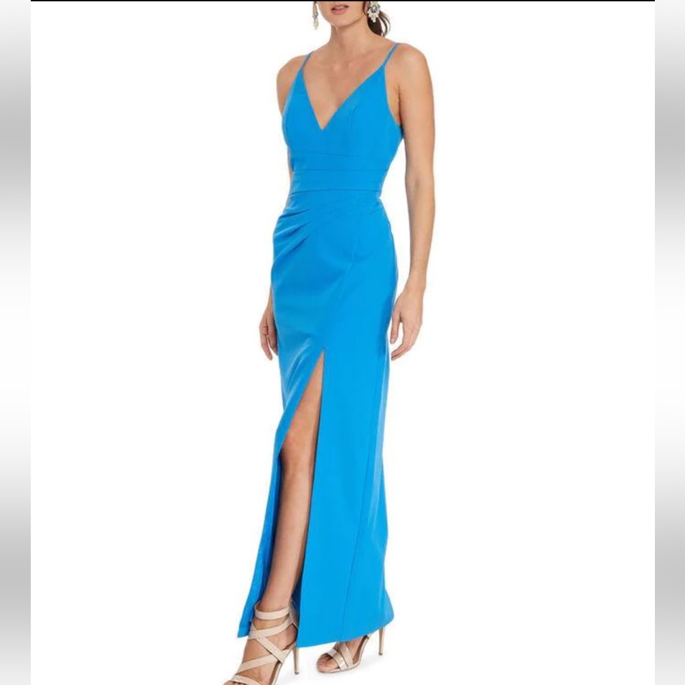 Adrianna Papell crepe column gown